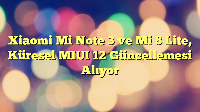 Xiaomi Mi Note 3 ve Mi 8 Lite, Küresel MIUI 12 Güncellemesi Alıyor